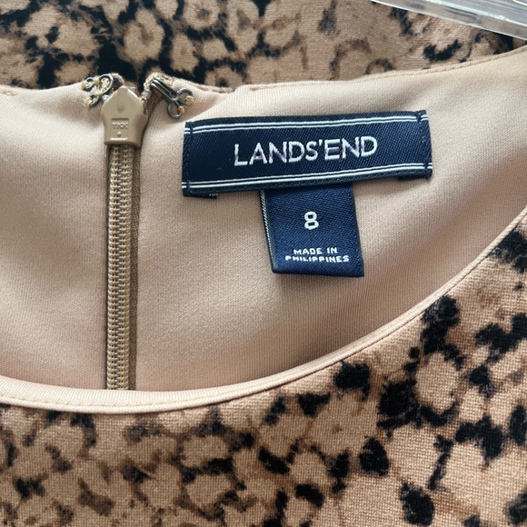 Lands’ End Leopard-Print Dress w. Pockets | size 8 - Picture 2 of 6